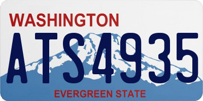 WA license plate ATS4935