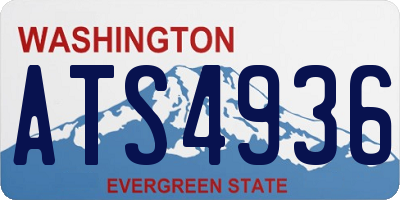 WA license plate ATS4936