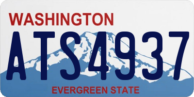 WA license plate ATS4937
