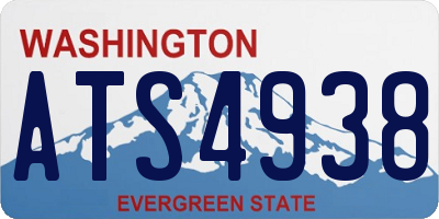WA license plate ATS4938