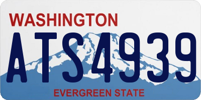 WA license plate ATS4939