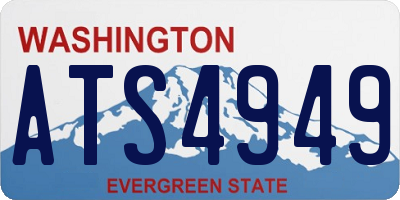 WA license plate ATS4949