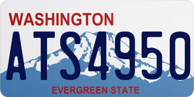 WA license plate ATS4950