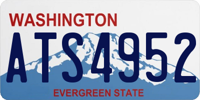 WA license plate ATS4952