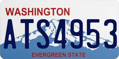 WA license plate ATS4953