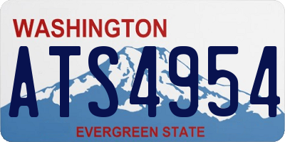 WA license plate ATS4954