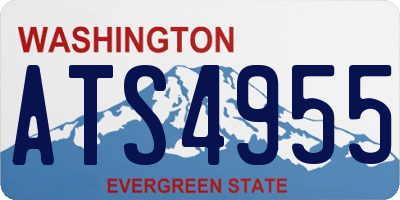 WA license plate ATS4955