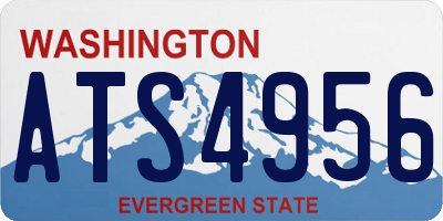 WA license plate ATS4956