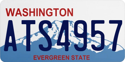 WA license plate ATS4957