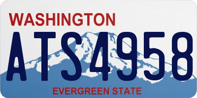 WA license plate ATS4958