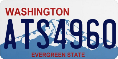 WA license plate ATS4960
