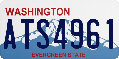 WA license plate ATS4961