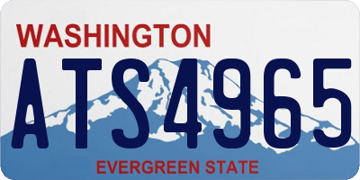 WA license plate ATS4965