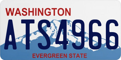 WA license plate ATS4966