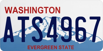 WA license plate ATS4967