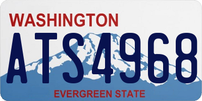 WA license plate ATS4968