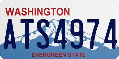 WA license plate ATS4974