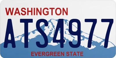 WA license plate ATS4977
