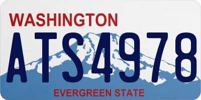 WA license plate ATS4978