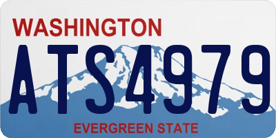 WA license plate ATS4979