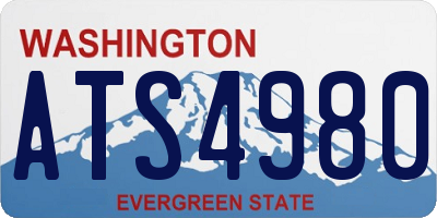 WA license plate ATS4980
