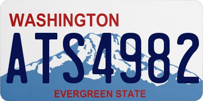 WA license plate ATS4982