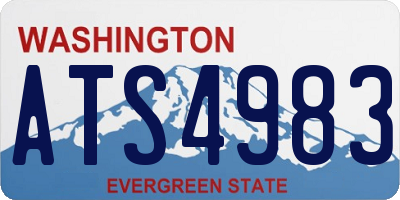 WA license plate ATS4983