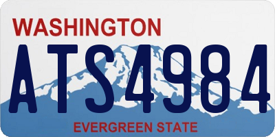 WA license plate ATS4984