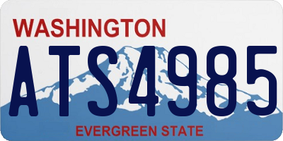WA license plate ATS4985