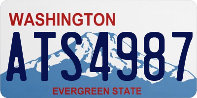 WA license plate ATS4987