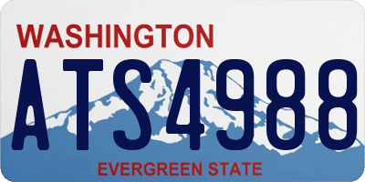 WA license plate ATS4988