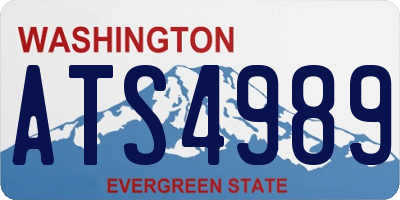 WA license plate ATS4989
