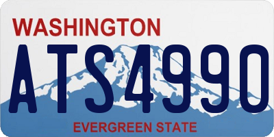 WA license plate ATS4990