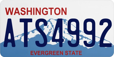 WA license plate ATS4992