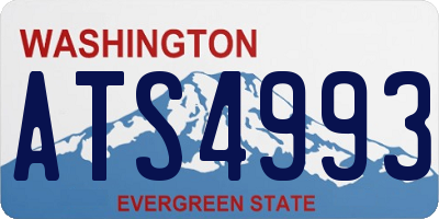 WA license plate ATS4993