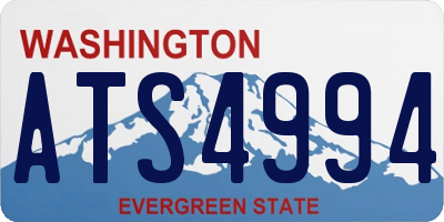 WA license plate ATS4994
