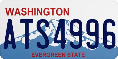 WA license plate ATS4996