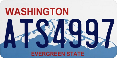 WA license plate ATS4997