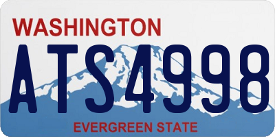 WA license plate ATS4998