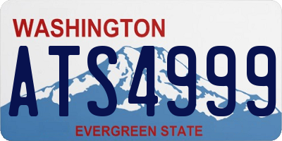 WA license plate ATS4999
