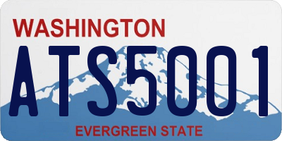 WA license plate ATS5001