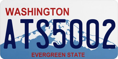 WA license plate ATS5002