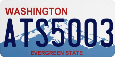 WA license plate ATS5003