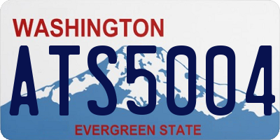WA license plate ATS5004