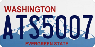 WA license plate ATS5007