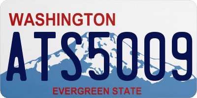 WA license plate ATS5009