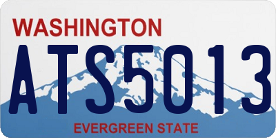 WA license plate ATS5013