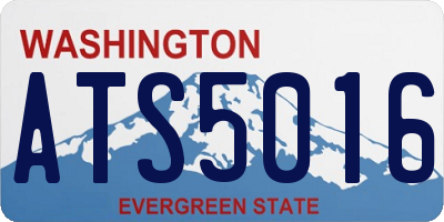 WA license plate ATS5016