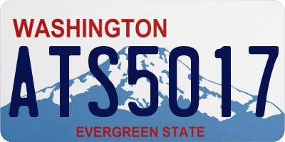 WA license plate ATS5017