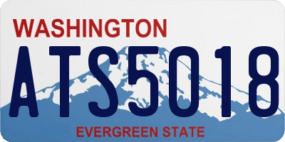 WA license plate ATS5018